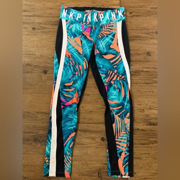 PINK VS TROPICAL FERN PRINT ULTIMATE LEGGINGS - Picture 4 of 10